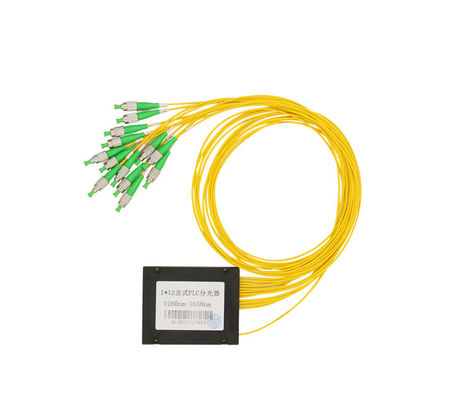 1X12 FC APC Fiber Optic Splitter with 1260-1650 nm Operating Wave and 3 Years Warranty
