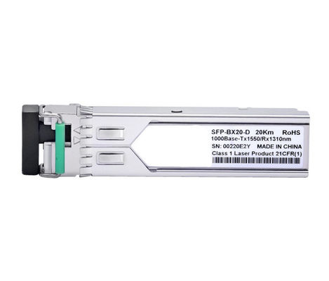 1.25G SFP Fiber Optic Transceiver Module with 20KM Distance and Low Power Dissipation