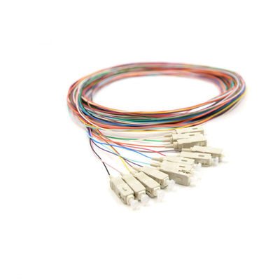 12 Colors Multi-Mode 0.9mm Diameter Fiber Optic Pigtail for Data Communications
