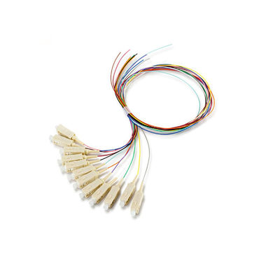 Multi-Mode Fiber Optic Pigtail with SC/PC Connector and 0.9mm Diameter for FTTH Box Applications