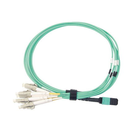 3.3 ft MPO MTP Cable to 8xLC Fan-out Patch Cord 50/125 Multimode Fiber Optic Patch Cord