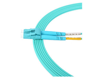 Multi Mode Duplex Optical Fiber Patch Cord OM3 LSZH Material Jacket 3.0mm diameter