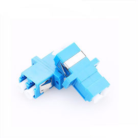 FTTH Single Mode Fiber Optic Adapter , LC Duplex Adapter 60 ° Incidence Angle