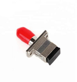 ST - SC Fiber Optic Cable Adapter Metal Material Square Cutouts For CATV / FTTH