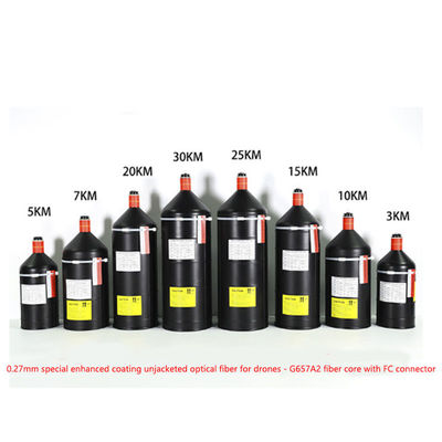 Military-Grade UAV Fiber Optic Cable with Single-Mode 0-20 Km Transmission and Extreme Temperature Resistance for Secure Data Transmission