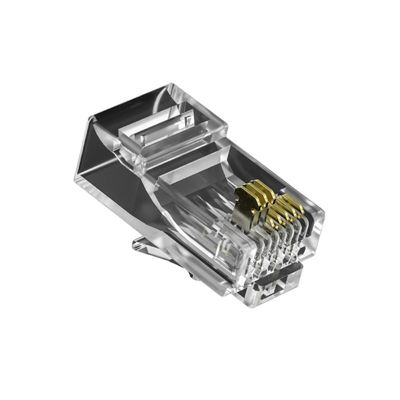 Premium Gold-Plated RJ45 Ethernet Connector with Shielded Tails and Fluke Approved for CAT6/CAT7 Networks
