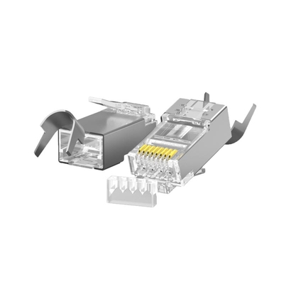 High-Speed CAT7 Shielded Connectors w/ Metal Boots - Fluke Tested, Low Latency