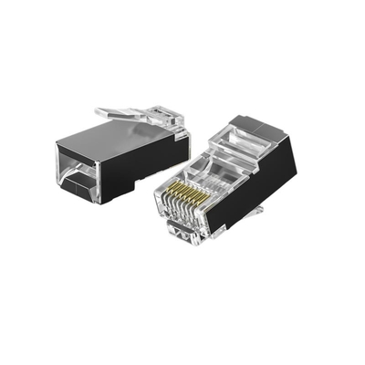High-Performance CAT6 Modular Plugs - 50U Gold, Fluke Pass, Transparent & Tangle-Free