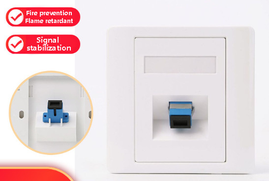 Single Pole Flush Mounted LC/SC Socket Compatible With All Standard Plugs