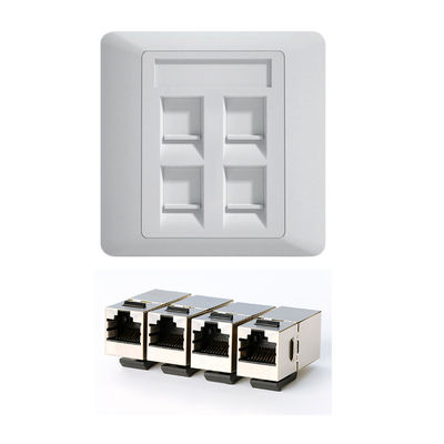 CAT6 RJ45 Socket with 90W Power Delivery IEEE 802.3bt Type 4 Compliant and 86 * 86 mm Size for Smart Buildings