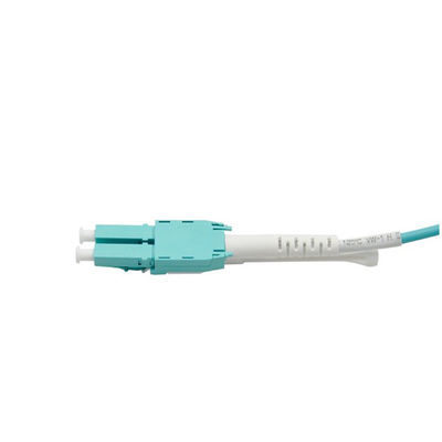 Pulling Uniboot Aqua LC Connector Fiber Optic Jumper Cable 3 Meter 50/125 2.0mm Diameter