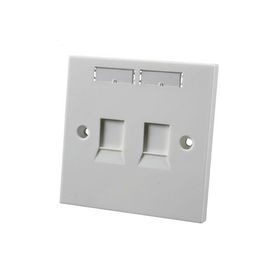 ABS Material 3m fiber optic patch panel Surface Mount Faceplate With Dual Ports