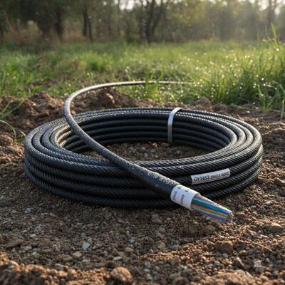 GYTA53 Direct Burial Armored Fiber Optic Cable Single Mode 24 48 96 Core Outdoor