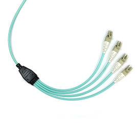 CPR 8 Fibers Elite Breakout Mpo Fiber Cable MPO Female To LC OM3 LSZH Type B 