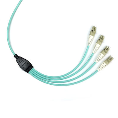OM3 LSZH MPO Fiber Cable 8 Fibers Elite Breakout MPO Female to LC Type B