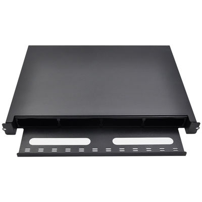 1U 19 Inch Rack Mount Fiber Optic Distribution Box with 96core LC Fiber Count and Cold Rolled Steel 1.2T Material