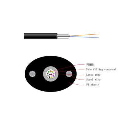FTTH Drop Cable with Flame Retardant LSZH Sheath and Self-Supporting Structure for Singlemode G652D/G657A Fiber