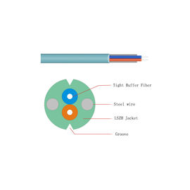 G652A2 FTTH Fiber Optic Drop Cable Aerial Usage With LSZH / PVC / PE Jacket