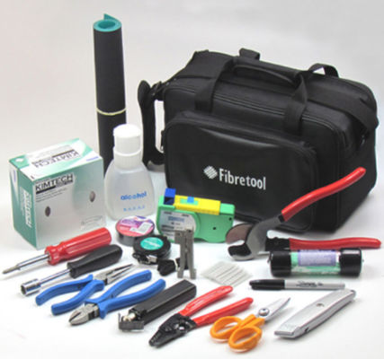HW-306B Fiber Optic Tool Kit with Lightweight Backpack Kevlar Scissor and 5-in-1 Stripper for Technicians