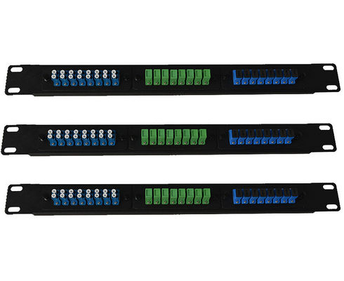 Cold Rolled Steel FTTH Fiber Optic Patch Panel with Multiple Adapter Options for 1U Rack Mount Distribution Box