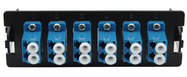 LC Duplex 12 Port Fiber Optic Patch Panel Plastic Material Clip Installation