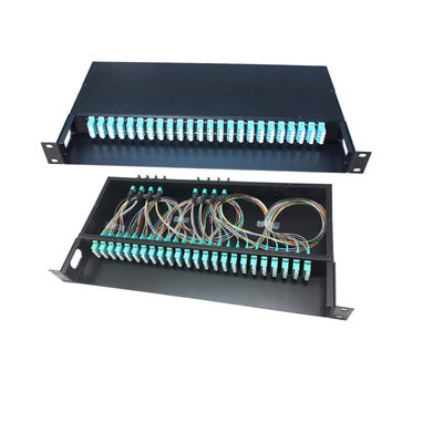 Compact 19 Inch Rack Mount Fiber Optic Patch Panel with 12/48/96 Core Capacity for FTTH Termination