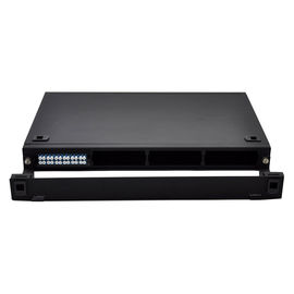 Sliding Type Rack Mount Fiber Patch Panel Fully Equipped FTTH 12 / 24 Port SC / LC / E2000