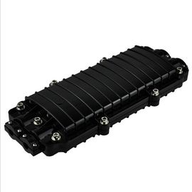 ABS /PPT Black Horizontal Type Fiber Optic Joint Box 24 - 96 Fiber With Splicing