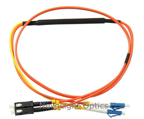 Duplex 62.5/125 Fiber Optic Patch Cord with Low Insertion Loss ≤0.3dB and SC-SC Connector for Mode Conditioning