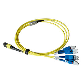 8 Fiber MTP Trunk Cable with Uniboot 4 x LC and Low Insertion Loss ≤ 0.3dB MPO to LC Breakout Cable