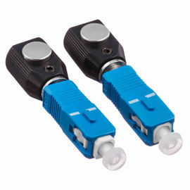 Black Metal Round SC UPC Optical Fiber Adaptor For Bare Fiber Optic Cable