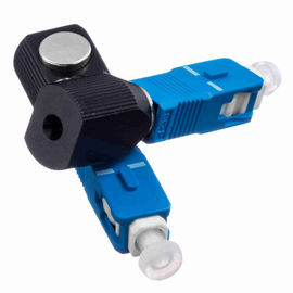 Blue Round SC Bare Network Fiber Optic Adapter Single Mode UPC Polishing