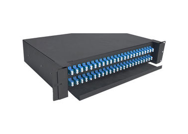 LC SC FC ST Square Edged Orifice SMF Optic Patch Panel 1U 12 / 24 / 48 / 96