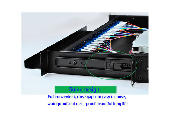Standard Size Multimode Fiber Optic Distribution Frame with 24LC / SC Adapters and Rack Mount Design for FTTH Networks