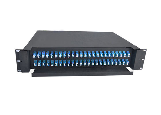 1U Rack Mount Fiber Optic Patch Panel with 12 Core SC/FC/ST/LC Splicing for FTTH Networks