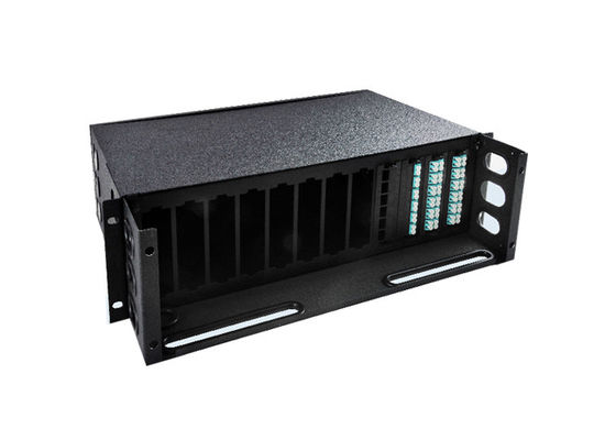 19 Inch Rack Mount Fiber Optic Patch Panel with Drawer Structure for FTTH FTTB FTTX Network
