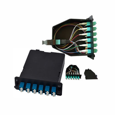 Low Loss Insertion 12/24 Fiber MPO Cassette Module with LC Duplex Adapter for High-Density Networks