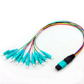 12F Low Insertion Loss MPO MTP Cable MTP Female To ST APC Single Mode Breakout Cable