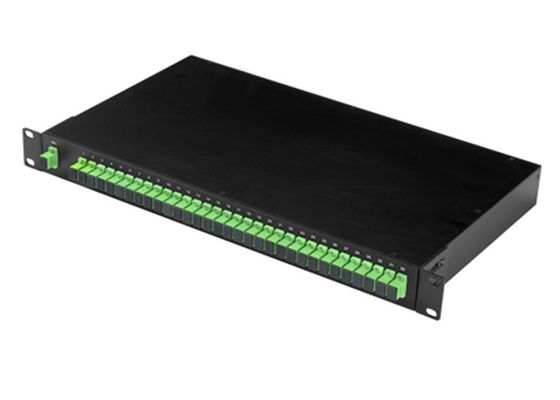 1U 19'' Rack Type PLC Fiber Optic Splitter with 1x32 Split Ratio and SC Connector for High Stability