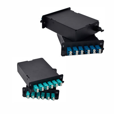 19-inch Rack Mountable MPO Cassette Module with Corning Fiber Optic Cable and Low Insertion Loss