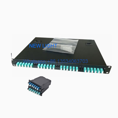 19 Rack Mount Fiber Optic Patch Panel with MPO/MTP Cable and Slide-Out Drawer Enclosure