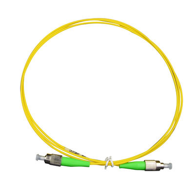 FC APC Fiber Patch Cord with Screw Type Metal Connectors Simplex 9/125 SM 2 Meter Length