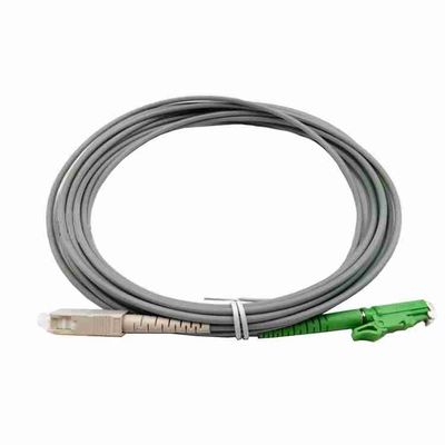 E2000 to SC FC Armored Fiber Optic Patch Cord Green Color Stainless Steel Cable
