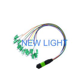 PVC / LSZH Material MPO MTP Cable , Custom Length Fiber Optic Patch Cord