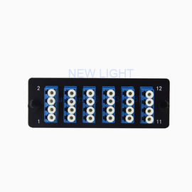 6 X 4LC Ports Optic Rack Mount Patch Panels / Black Box Fiber Optics Patch Panel