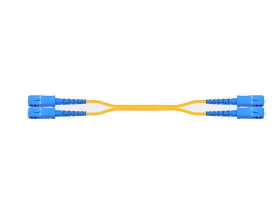 40G Data Transmission SC Fiber Optic Patch Cord Duplex Single Mode 1310 / 1550nm with G657A1 Fiber Cable