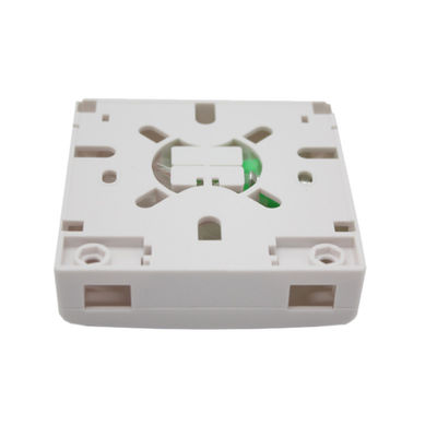 FTTH Termination Box with 2 Port SC Faceplate - Wall Mountable Mini Optical Terminal Box for Waterproof Outdoor Use