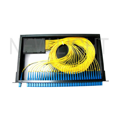 1x8 1x16 1x32 19 Inch Rack Mount Fiber Optic PLC Splitter with Low Insertion Loss