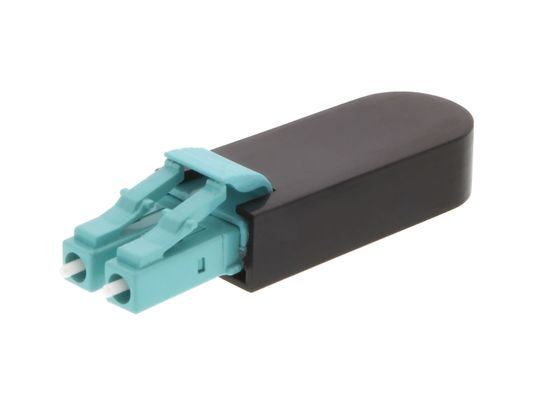 Aqua Duplex LC Fiber Optic Loopback OM3-300 Multimode 50/125um for FTTH Network Testing