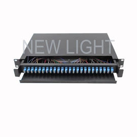 1U 96 Fiber OM3 / OM4 Multimode fiber optic cable termination patch panel Wall Mount